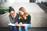 Campus Book Bonding Analysis Friends College Concept