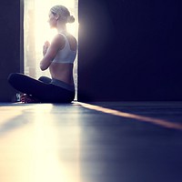 Woman Yoga Practice Pose Training Concept