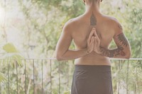 Man Yoga Practice Pose Training Concept