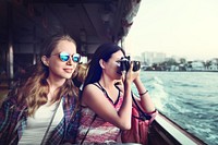 Girls Friendship Hangout Traveling Holiday Photography Concept