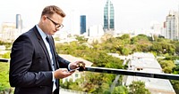 Businessman Working Connecting Smart Phone Concept