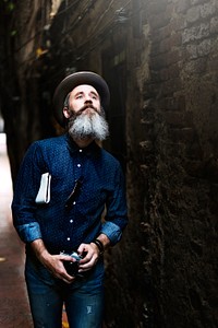 Man Hipster Journay Lifestyle Traveling Concept