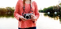 Girl Adventure Trip Traveling Holiday Photography Concept