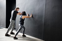 Couple Exercise Adult Athlete Sporty Training Concept