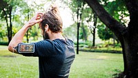 Man working out in the park