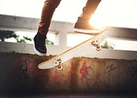 Skateboarding Practice Freestyle Extreme Sports Concept