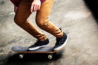 Young man skateboarding shoot