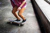 Young man skateboarding shoot