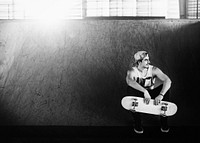 Young man skateboarding shoot
