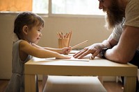 Father daughter spending time together