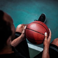 Man holding his favorite basketball 
