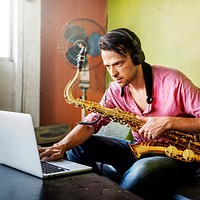 Musician Saxophone Jazz Artist Passion Concept