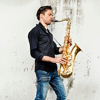 Alto Saxophone Artist Classical Jazz Musician Sax Concept