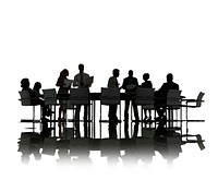 Business People Discussion Communication Isolated Meeting Concept