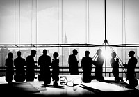 Silhouette Business Corporate Connection Meeting Concept
