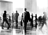 Business People Corporate Commuter Rush Hour City Concept