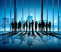 Business People Silhouette The Way Forward Vision Concepts