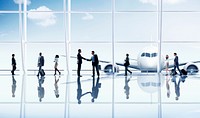 Business people Airport Travel Destination Concept