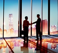 Businessmen Handshake Corporate Greeting Communication Concept
