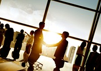 Businessmen Handshake Deal Business Commitment Concept