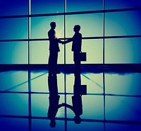 Businessmen Handshaking Contract Deal Business Concept