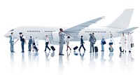 Multiethnic Group of Business People with Airplane