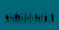 Large group of Business people Standing Concept