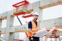 Site engineer on a construction site
