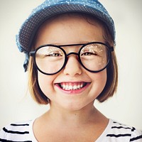 Cute little girl with glasses