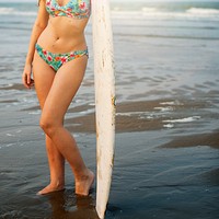Woman Beach Summer Holiday Vacation Surfing Concept