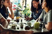 Group Of People Drinking Coffee Concept