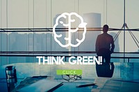 Think Green Go Green Brain Concept