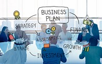 Business Plan Strategy Marketing Vision Finance Growth Concept