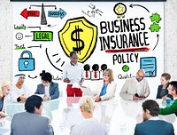 Multiethnic  People Meeting Safety Risk Business Insurance Concept