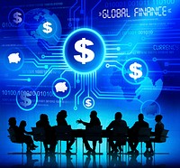 Group of Business People Having a Meeting about Global Finance