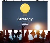 Strategy Light Bulb Icon Homepage Concept