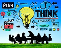 Think Inspiration Knowledge Solution Vision Innovation Concept