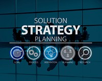 Solution Strategy Planning Business Success Target Concept