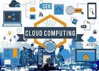 Cloud Computing Data Memory Online Concept