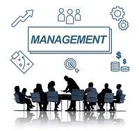 Management Business Leader Coordination Graphic Concept