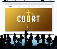 Justice law icon court concept