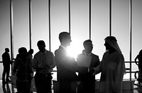 Group People Handshake Global Business Concept