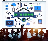 Digital Network Computer Connection Server LAN Concept