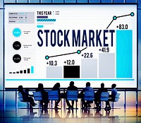 Stock Market Graph Growth Improvement Concept