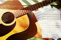 Guitar Song Writer Melody Enjoyment Music Note Concept
