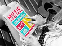Illustration of music festival passion leisure activity