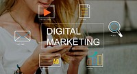 Digital Marketing Media Technology Graphic Concept