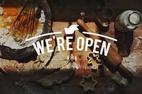 We Are Open Available Launch Open Welcome Concept