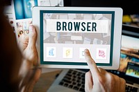 Browser Online Communication Connection Concept