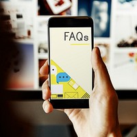 FAQ Support Information Online Concept